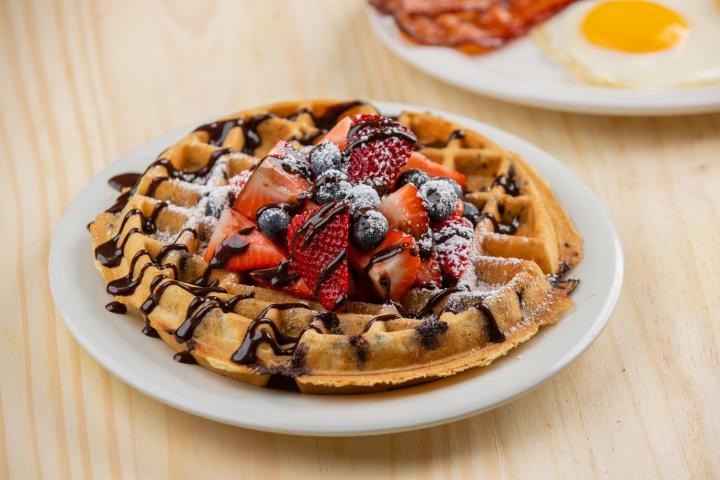 Eggs Up Grill berry waffle.