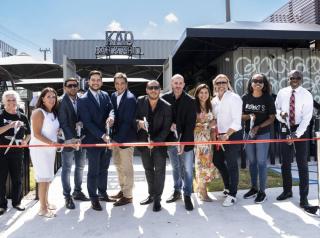 KAO Bar and Grill's ribbon cutting. 