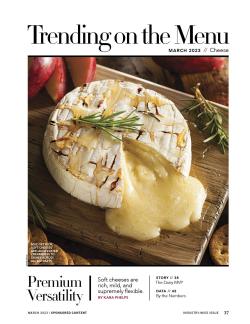 Trending on the Menu March 2023 cover with soft cheese